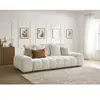Bobochic canapé droit fixe 3 places everest tissu chiné blanc EVEREST