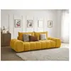Bobochic canapé droit fixe 3 places everest tissu texturé jaune EVEREST