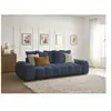Bobochic canapé droit convertible coffre everest tissu chiné bleu foncé EVEREST