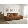 Bobochic canapé droit convertible coffre everest tissu chiné orange EVEREST