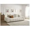 Bobochic canapé droit convertible coffre everest tissu chiné blanc EVEREST
