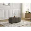 Bobochic pouf roxelane tissu bouclette marron ROXELANE