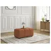 Bobochic pouf roxelane tissu bouclette orange ROXELANE