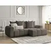 Canapé d'angle convertible coffre ROXELANE tissu bouclette Bobochic