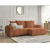 Canapé d'angle convertible coffre ROXELANE tissu bouclette Bobochic