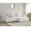 Canapé d'angle convertible coffre ROXELANE tissu bouclette Bobochic