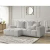 Canapé d'angle convertible coffre ROXELANE tissu bouclette Bobochic