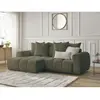 Canapé d'angle convertible coffre ROXELANE tissu bouclette Bobochic