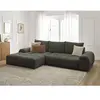 Canapé d'angle convertible coffre EVEREST tissu chiné Bobochic