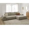 Canapé d'angle convertible coffre EVEREST tissu chiné Bobochic