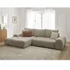 Canapé d'angle convertible coffre EVEREST tissu chiné Bobochic