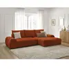 Canapé d'angle convertible coffre EVEREST tissu texturé Bobochic
