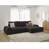 Canapé d'angle convertible coffre EVEREST tissu texturé Bobochic