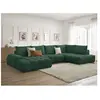 Bobochic canapé panoramique convertible coffre everest tissu texturé vert  angle gauche EVEREST