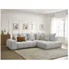 Canapé d'angle L convertible coffre EVEREST tissu chiné Bobochic