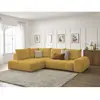 Canapé d'angle L convertible coffre EVEREST tissu chiné Bobochic