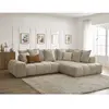 Canapé d'angle L convertible coffre EVEREST tissu texturé Bobochic