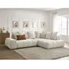 Canapé d'angle L convertible coffre EVEREST tissu texturé Bobochic