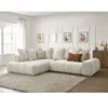 Canapé d'angle L convertible coffre EVEREST tissu texturé Bobochic