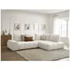 Canapé d'angle L convertible coffre EVEREST tissu texturé Bobochic