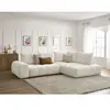 Canapé d'angle L convertible coffre EVEREST tissu chiné Bobochic