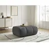 Bobochic pouf fuji tissu lisse gris foncé FUJI
