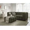 Canapé droit fixe 3 places CLOUD tissu mesh avec pouf vert   BOBOCHIC