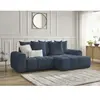 Canapé d'angle convertible coffre ROXELANE tissu chiné Bobochic