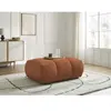 Bobochic pouf fuji tissu bouclette orange FUJI