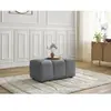 Bobochic pouf roxelane tissu chiné gris foncé ROXELANE