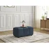 Bobochic pouf roxelane tissu chiné bleu foncé ROXELANE