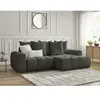 Canapé d'angle convertible coffre ROXELANE tissu chiné Bobochic