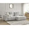 Canapé d'angle convertible coffre ROXELANE tissu chiné Bobochic