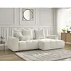 Canapé d'angle convertible coffre ROXELANE tissu chiné Bobochic