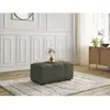 Bobochic pouf roxelane tissu bouclette vert ROXELANE