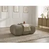 Bobochic pouf ivane tissu texturé marron IVANE