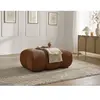 Bobochic pouf ivane tissu texturé orange IVANE