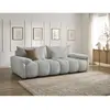 Bobochic canapé droit fixe 3 places ivane tissu texturé gris clair IVANE