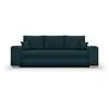 Canape droit 3 places en tissu bleu 98 x 250 x 98 cm
