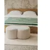 noo.ma Pouf en forme de 8 en fibre synthétique, beige