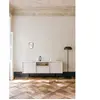 noo.ma Buffet en panneaux de fibres de bois avec 3 portes et étagères, gris