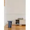 noo.ma Table d'appoint ronde en acier avec cachette, gris
