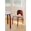 noo.ma Chaise de salle à manger en hêtre, rouge