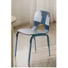 noo.ma Chaise de salle à manger en hêtre, bleu