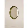 noo.ma Miroir mural rond dans un cadre en métal brillant, vert
