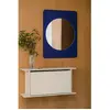 noo.ma Miroir avec cadre en contreplaqué de bouleau, myrtille