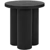noo.ma Tabouret rond en bois de frêne et acier, noir