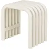 noo.ma Tabouret en acier galvanisé peint par poudrage, beige