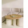 noo.ma Table basse ronde en bois de frêne, beige