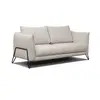 COURTOIS LAVILLE Canapé droit 3 places tissu beige clair - HOSTEN